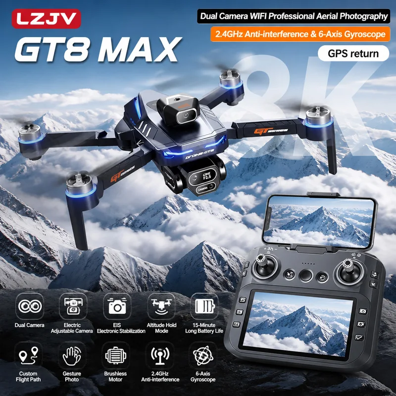 GT8 Max Foldable Drone 8K HD P - Drone Photogrammetry ulasan dan harga