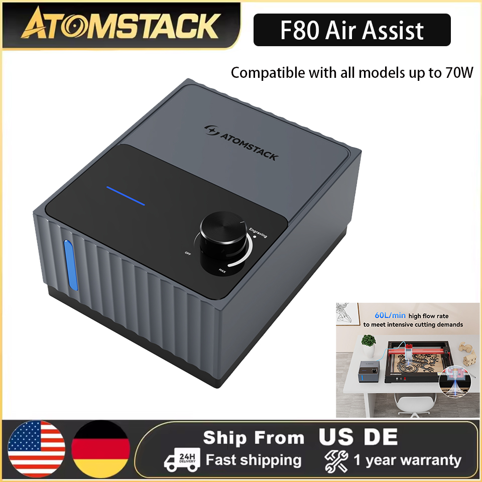 Atomstack F80 Air Assist Pump  - Drone Lidar ulasan dan harga